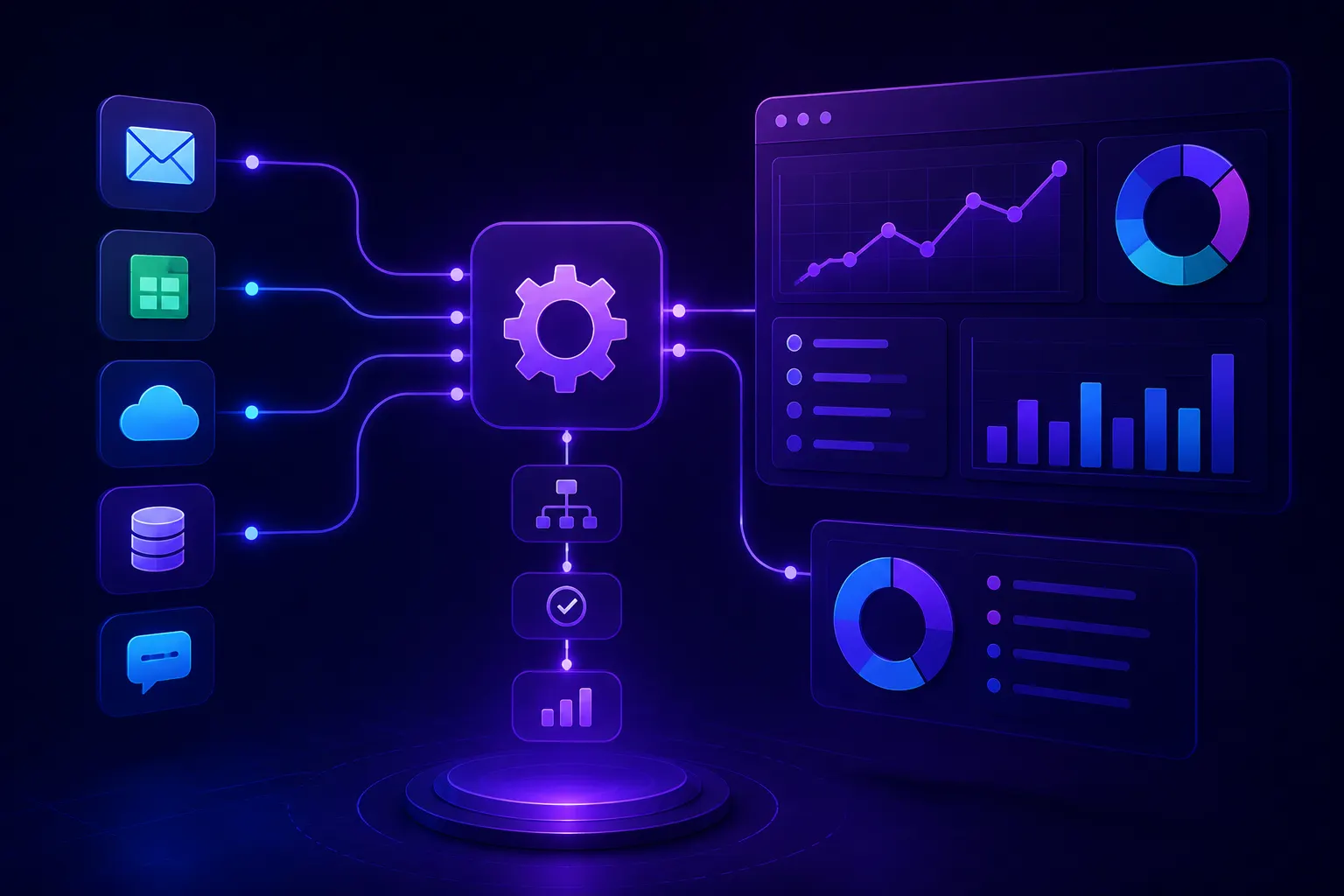 Développement web, automatisation, intelligence artificielle et reporting.